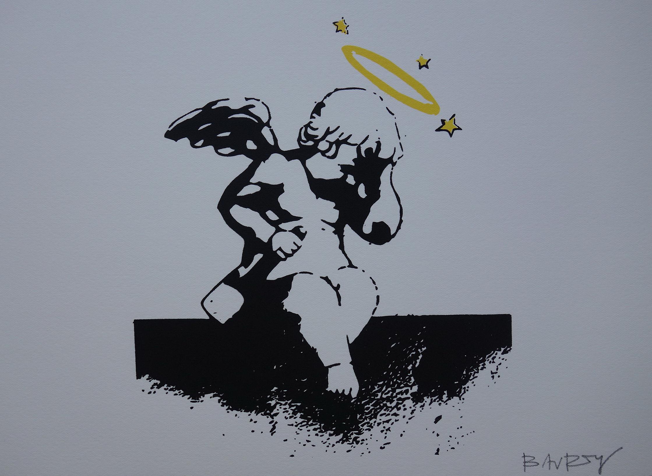 Limited Edition Pop Art Graffiti Cherub Angel Silkscreen