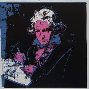 Fine POP ART Ludwig Van Beethoven Limited edition silkscreen serigraph, Warhol, signed, stamped and numbered