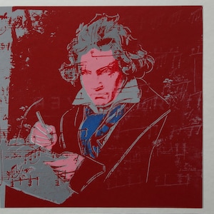 Fine POP ART Ludwig Van Beethoven Limited edition silkscreen serigraph, Warhol, signed, stamped and numbered