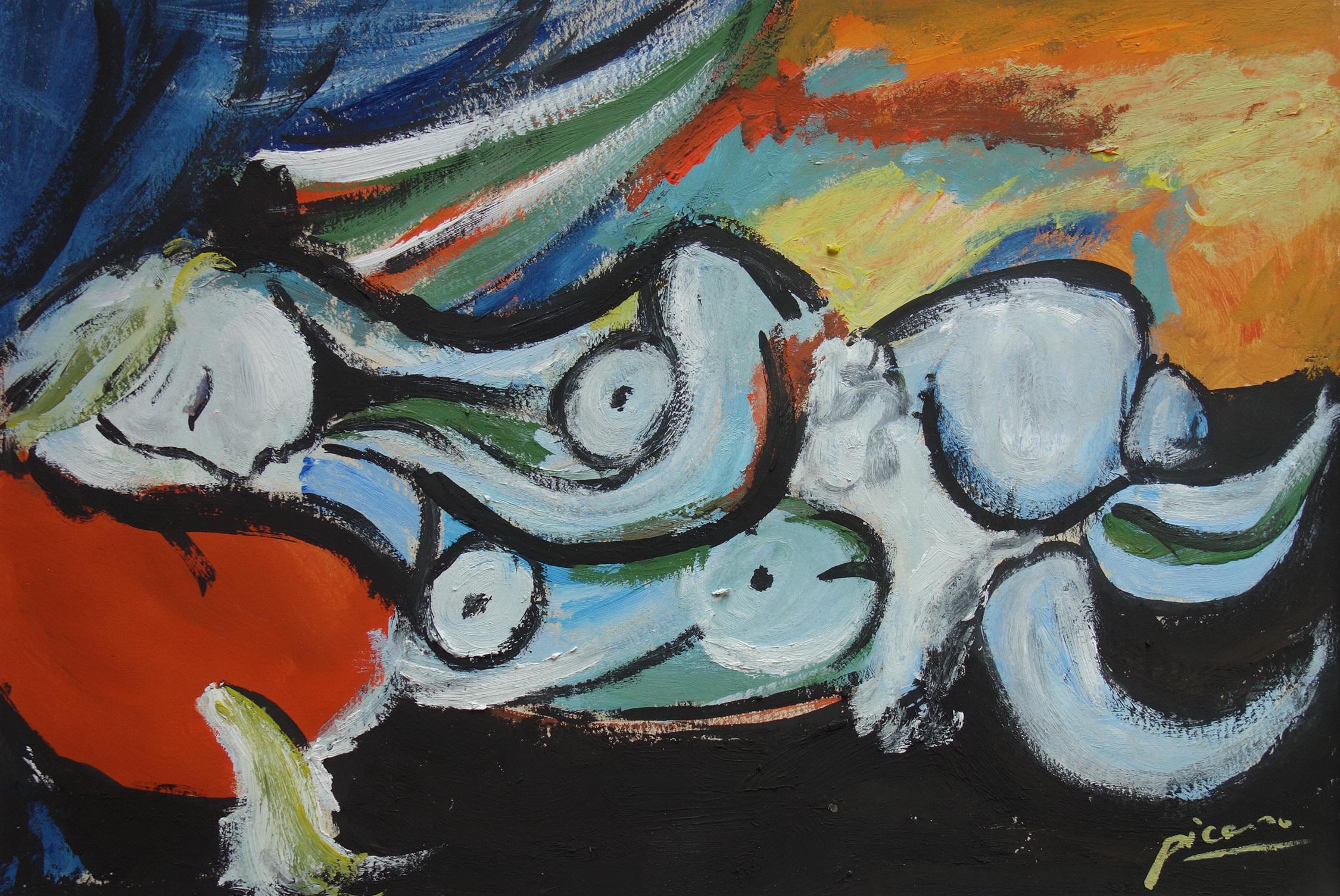 パブロ・ピカソ 版画　男女のヌード 351/666 美術品、希少なキュビズム絵画 - 女性のヌード、署名入り