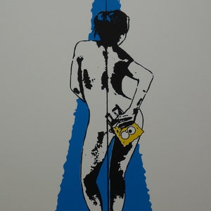 Limited edition Pop Art Graffiti silkscreen serigraph - Shower, signed, stamped and numbered, Banksy
