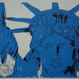 Fine POP ART Limited edition silkscreen serigraph – Lady Liberty, Warhol, signed, stamped and numbered