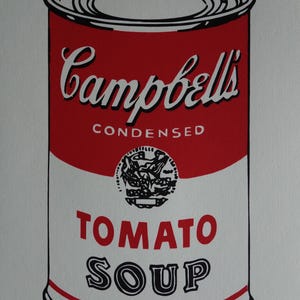 Fine POP ART Campbells soup Limited edition silkscreen serigraph, Warhol, signed, stamped and numbered