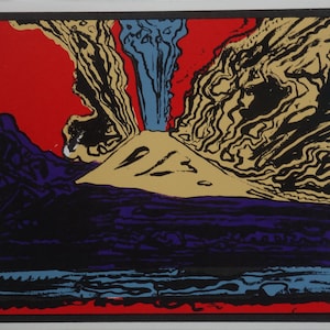 Fine POP ART Vesuvius Limited edition silkscreen serigraph, Warhol, signed, stamped and numbered