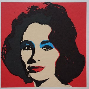 Fine POP ART Limited edition silkscreen serigraph - Elizabeth Taylor, Warhol, signed, stamped and numbered