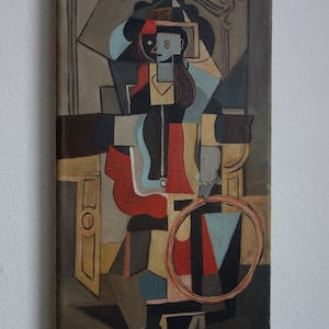 Fine Cubist oil Portrait painting - Femme, Marked, Signed, Pablo Picasso , Rare find