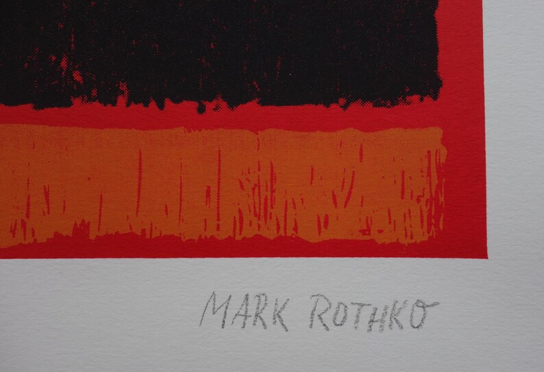 Mike Rothko Signature Fine Abstract Expressionism Limited Edition Silkscreen Serigraph, Mark ...