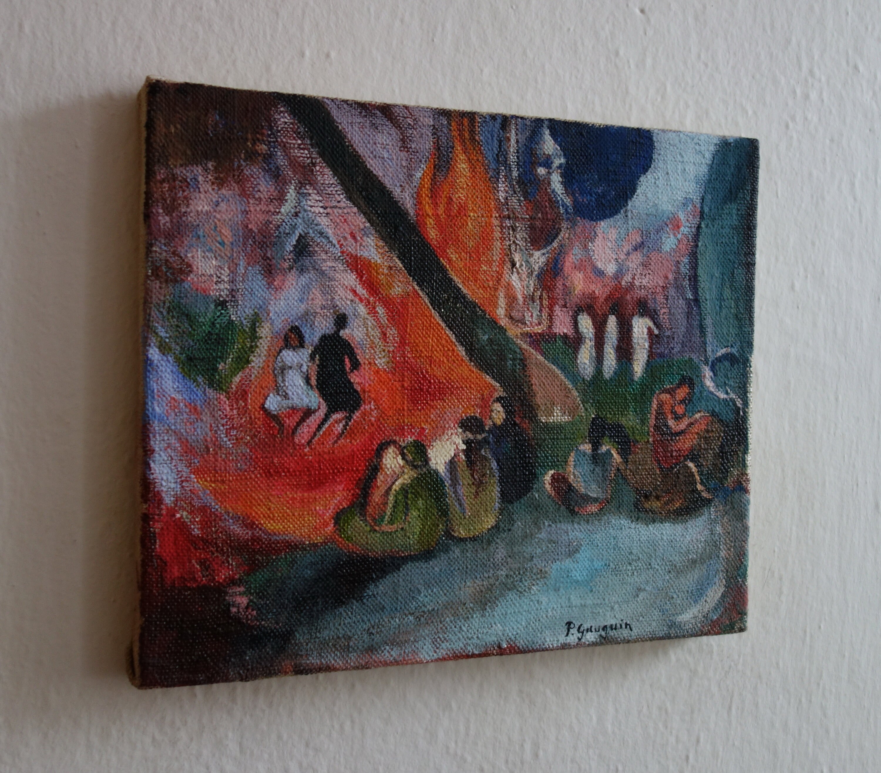 ポール・ゴーギャンによる、マークとサインが入った、タヒチのポスト