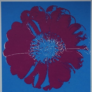 Fine POP ART Limited edition silkscreen serigraph - Flower, Warhol, signed, stamped and numbered