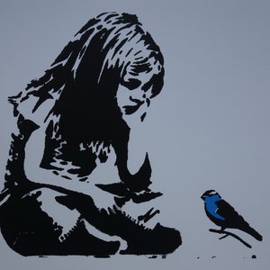 Limited edition Pop Art Graffiti silkscreen serigraph, signed, stamped and numbered, Banksy