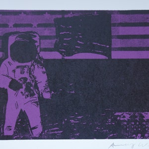 Fine POP ART Astronaut Limited edition silkscreen serigraph, Warhol, signed, stamped and numbered