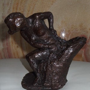Offrant rare sculpture impressionniste en bronze Baigneur, signé, Edgar Degas avec des docs. image 1