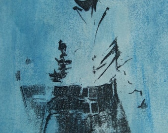 素晴らしいユニークなポップアートの絵画 - エルヴィス、署名入り