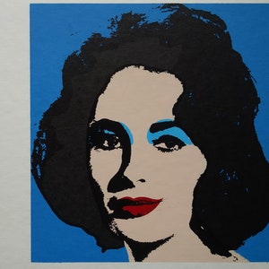 Fine POP ART Limited edition silkscreen serigraph Elizabeth Taylor, Warhol, signed, stamped and numbered image 2