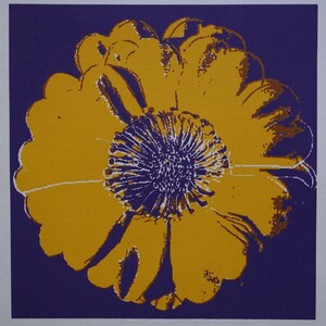 Fine POP ART Limited edition silkscreen serigraph - Flower, Warhol, signed, stamped and numbered