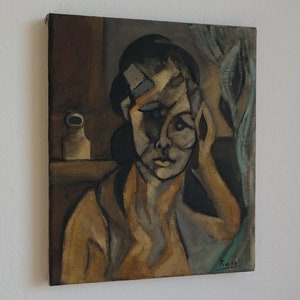 Fine Cubist oil Portrait painting - Femme, Marked & Signed, Pablo Picasso, Rare find