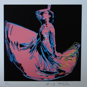 Fine POP ART Dancer Limited edition silkscreen serigraph, Warhol, signed, stamped and numbered