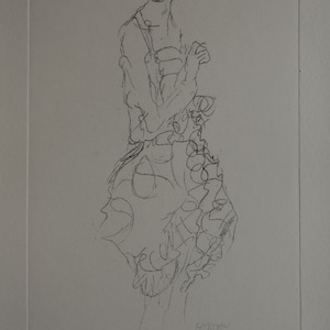 Fine Secession Limited edition etching - woman, Gustav Klimt, signed, stamped and numbered