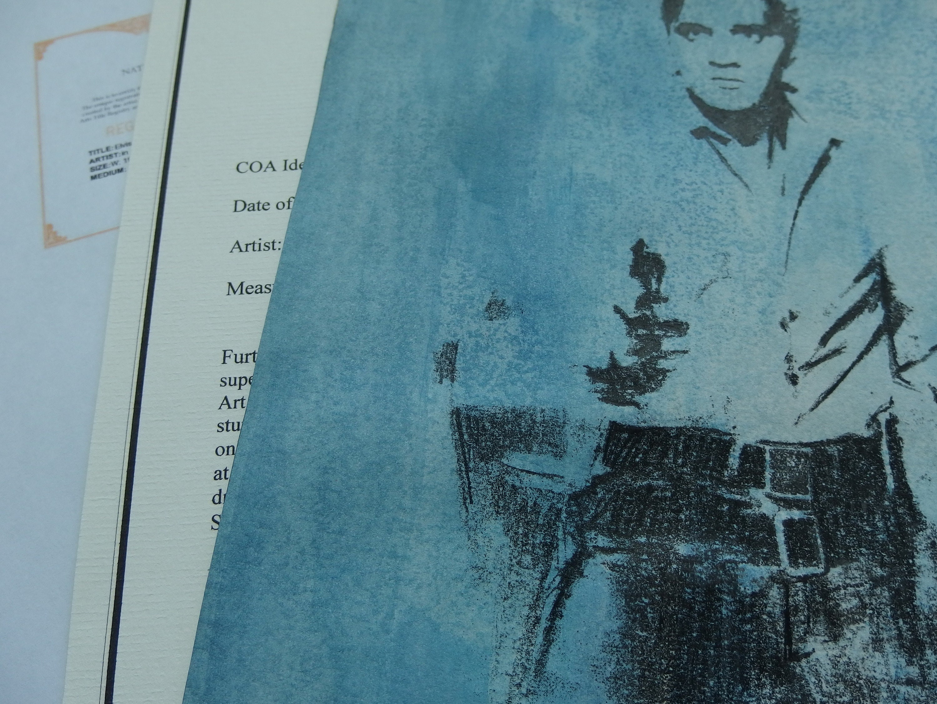 素晴らしいユニークなポップアートの絵画 - エルヴィス、署名入り