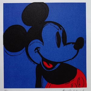Fine POP ART Mickey Mouse Limited edition silkscreen serigraph, Warhol, signed, stamped and numbered