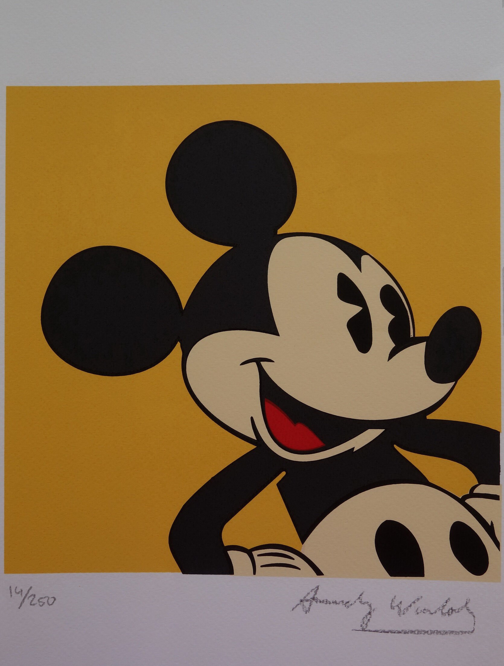 Fine POP ART Mickey Mouse Limited Edition Silkscreen Fine POP ART Mickey Mouse Limited Edition Silkscreen
