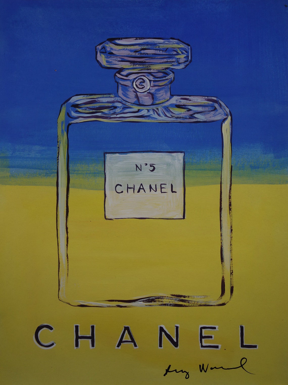 fine-unique-pop-art-painting-perfume-bottle-signed-andy-etsy