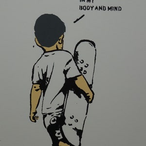 Limited edition Pop Art Graffiti silkscreen serigraph - Inspirational, signed, stamped and numbered, Banksy