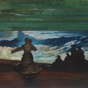 Fine American Early Realism painting, Signed Homer, Rare find, marked verso