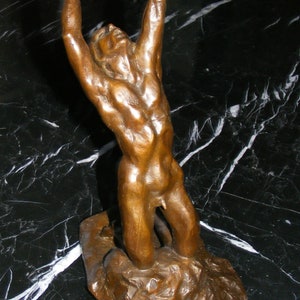 Offering Rare Realist Bronze Sculpture – Child prodigy, signed, Auguste Rodin with docs.