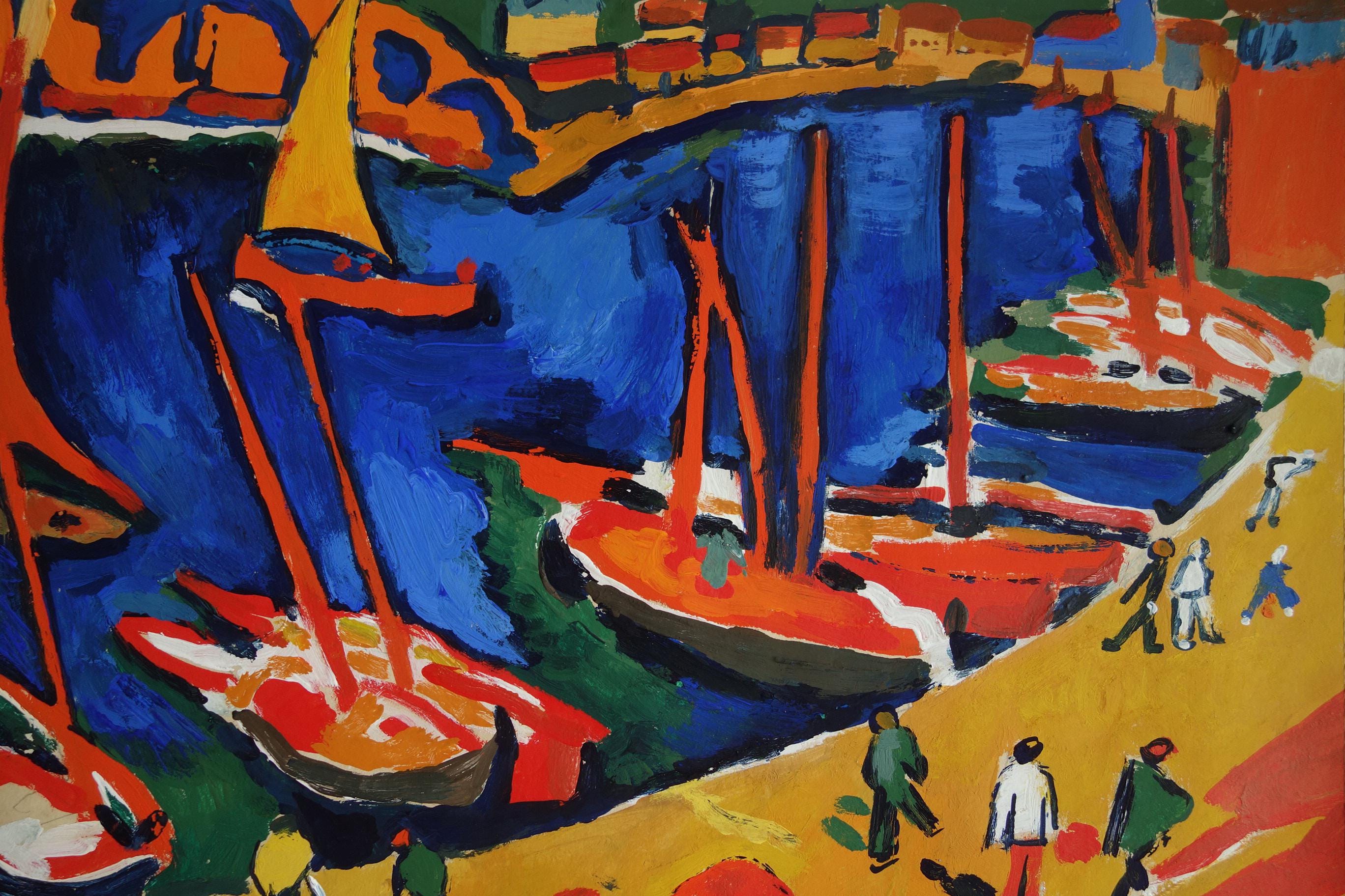 美しくユニークなフォーヴィスム絵画、署名入り、アンドレ・ドランの