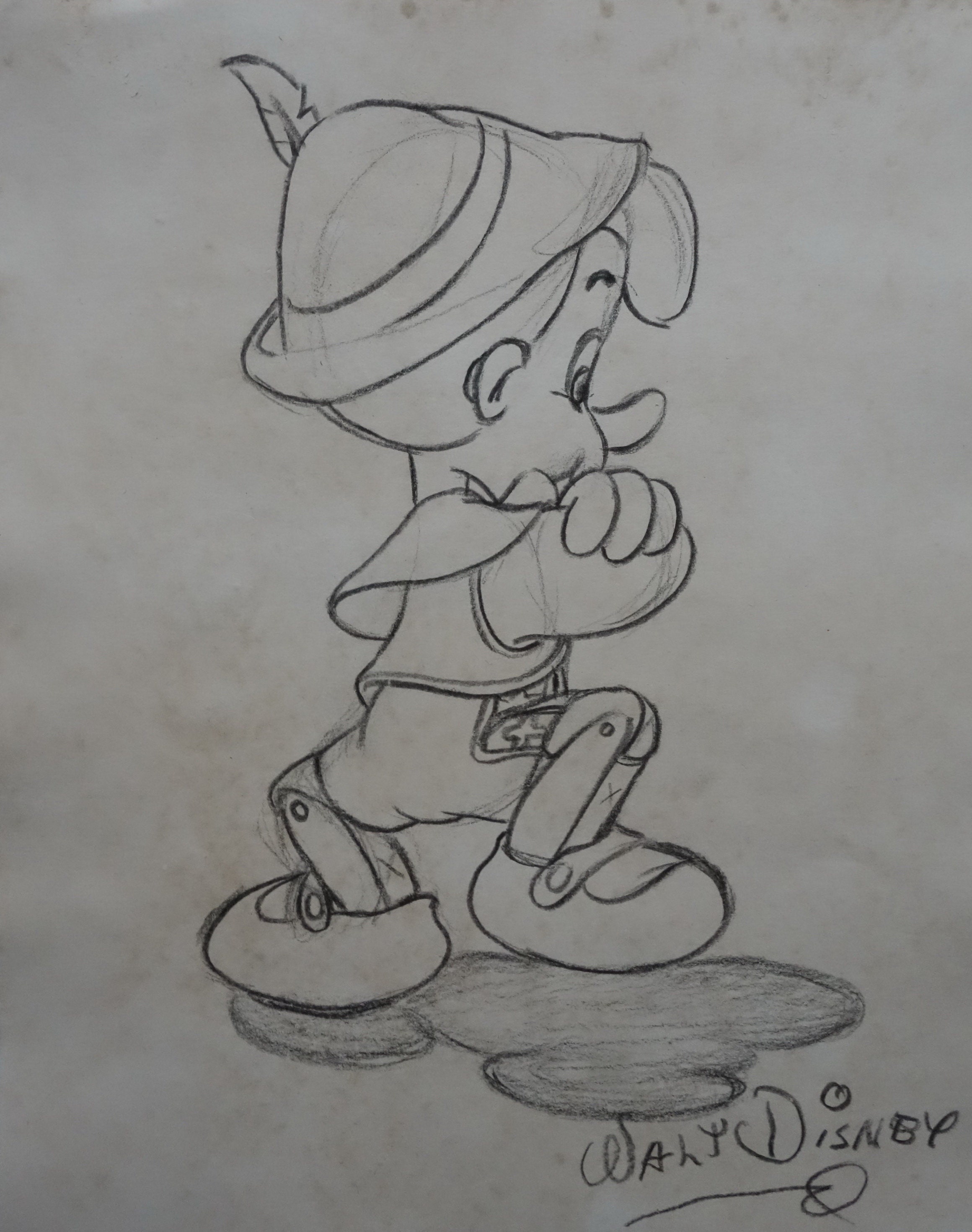Vintage Cartoon Walt Disney Character Study Drawing - Etsy