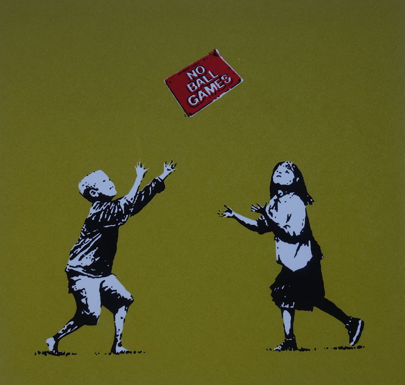 限定版ポップアートグラフィティボーイとガールシルクスクリーン