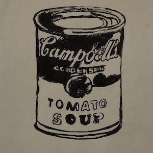 Fine American Pop Art illustration painting, Marked & Signed, Andy Warhol
