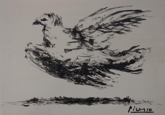 La colombe ピカソ 鳩 美術館 PICASSO LA COLOMBE BLEUE POSTER Tokyo