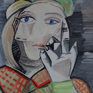 Sehr seltene Kunst - Einzigartiges kubistisches Ölgemälde, signiert Picasso