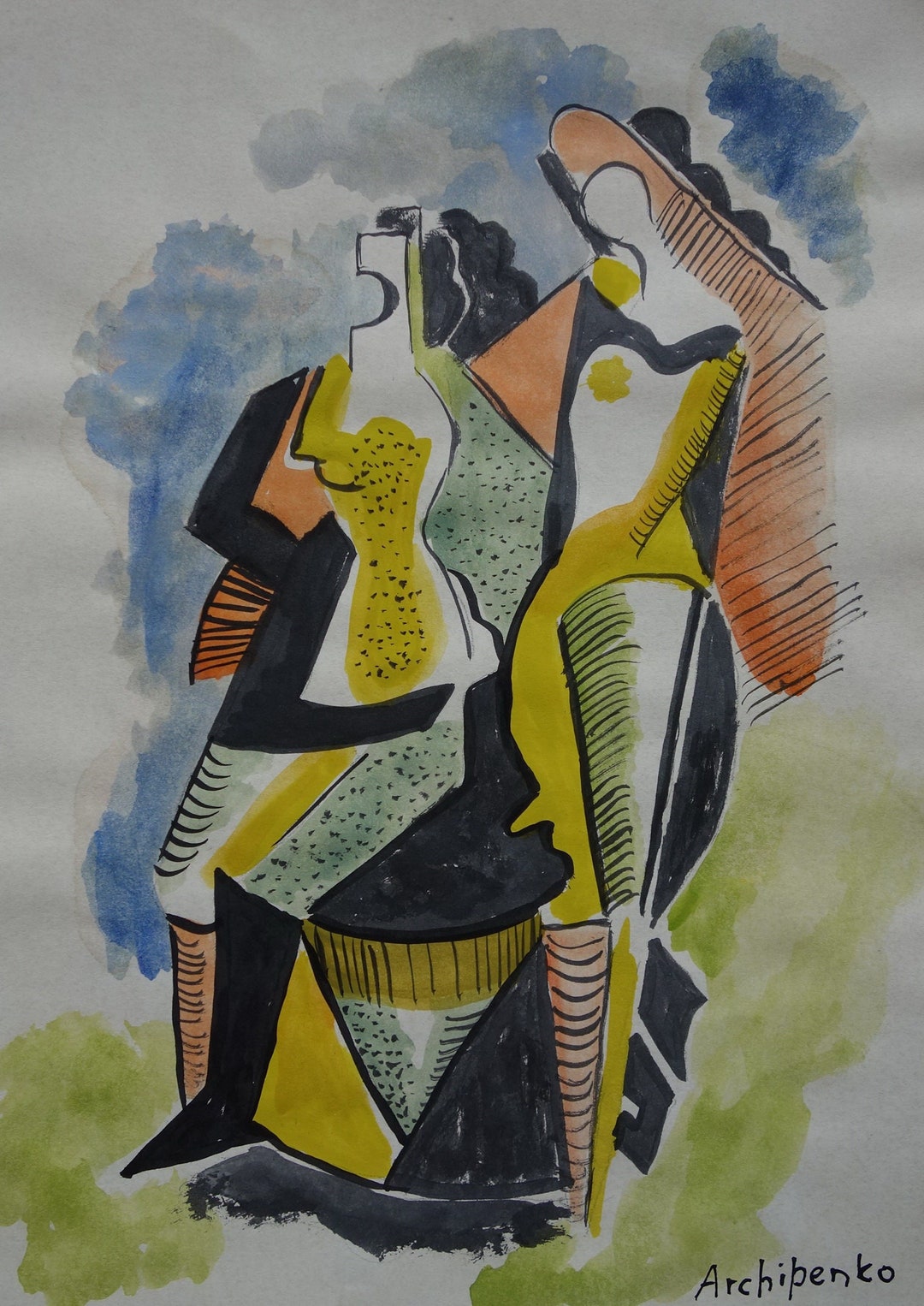 【模写】Dubuffet,jean/抽象画/静物画/油彩画/昭和レトロ/絵画ｃ 模写】Dubuffet,jean/抽象画/静物画/油彩画/昭和レトロ/絵画c
