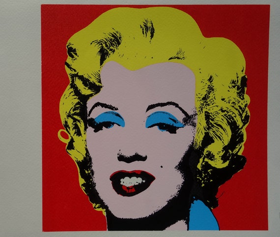 素晴らしいポップアート マリリン モンロー 限定版シルク