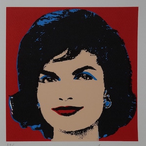 Fine POP ART Jackie Limited edition silkscreen serigraph, Warhol, signed, stamped and numbered