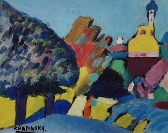 カンディンスキー「日曜日(古きロシア)のための習作」、希少画集画 カンディンスキー「日曜日(古きロシア)のための習作」、希少画集