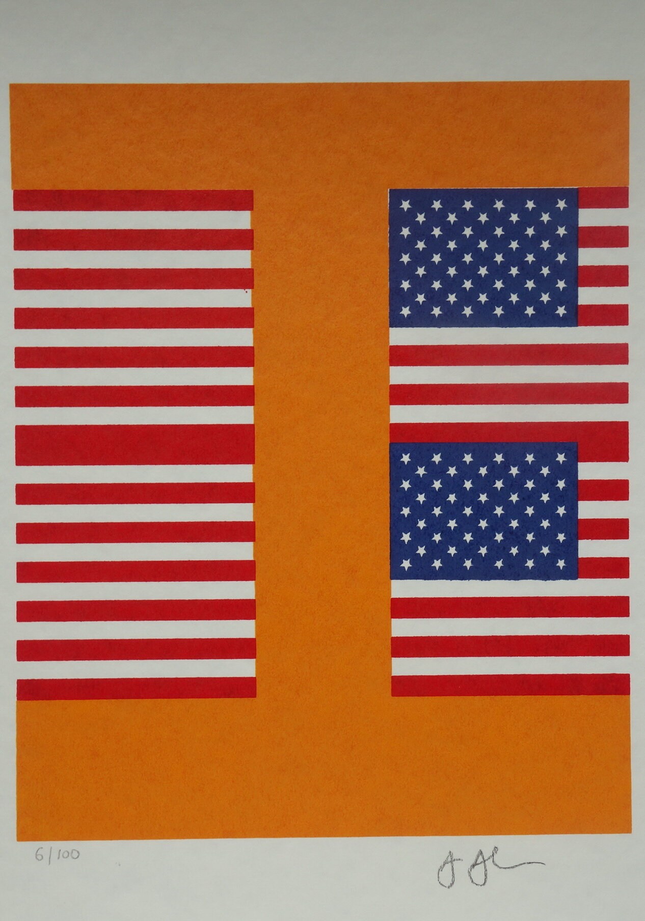 Fine POP ART Limited Edition Silkscreen Serigraph Flag Etsy