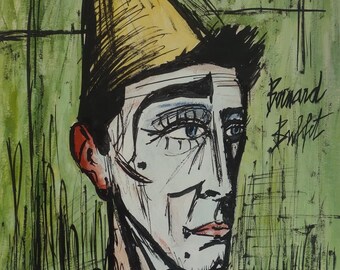 ベルナール・ビュッフェ作、ピエロの抽象表現主義の傑作