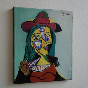 Fine Cubist oil Portrait painting - Femme, Marked & Signed, Pablo Picasso, Rare find