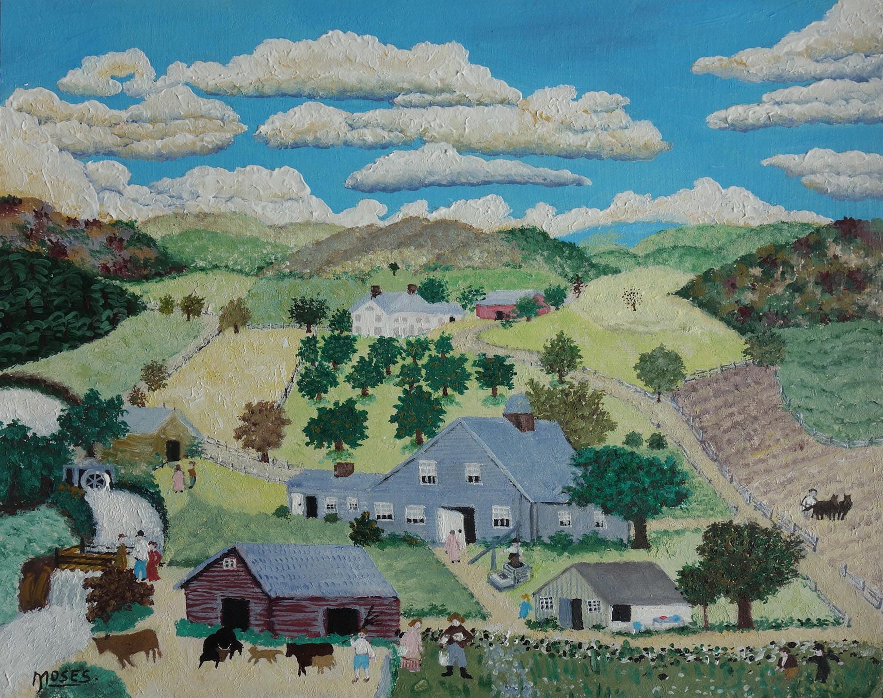 Grandma moses painting original - Etsy 日本