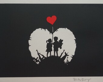 お値下げ　バンクシー　エスタンプリトグラフ バンクシー Banksy No ball games エスタンプリトグラフ（日本初