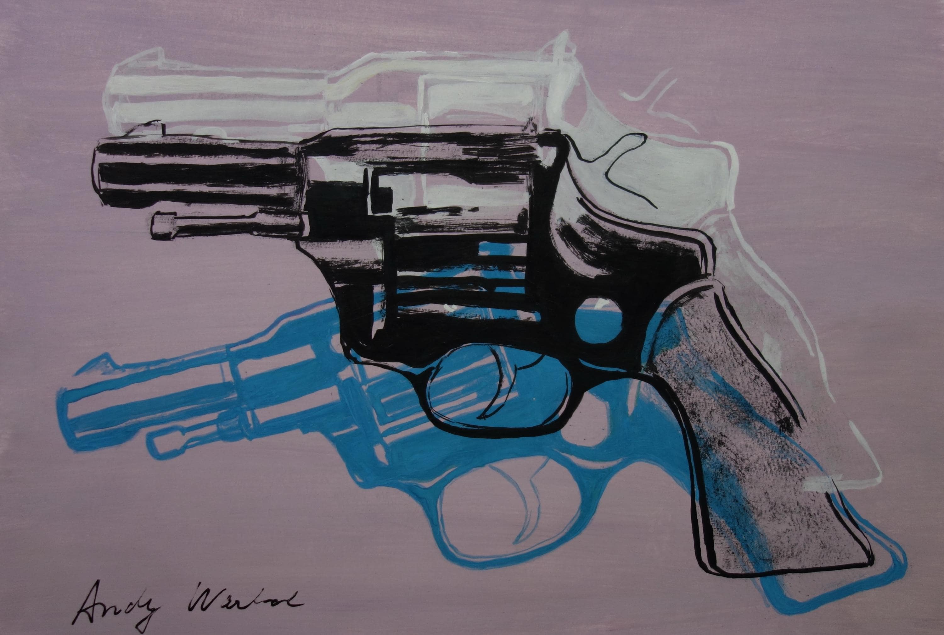 WARHOL、Gun、希少画集画、新品額装付 Warhol Revolver - Etsy