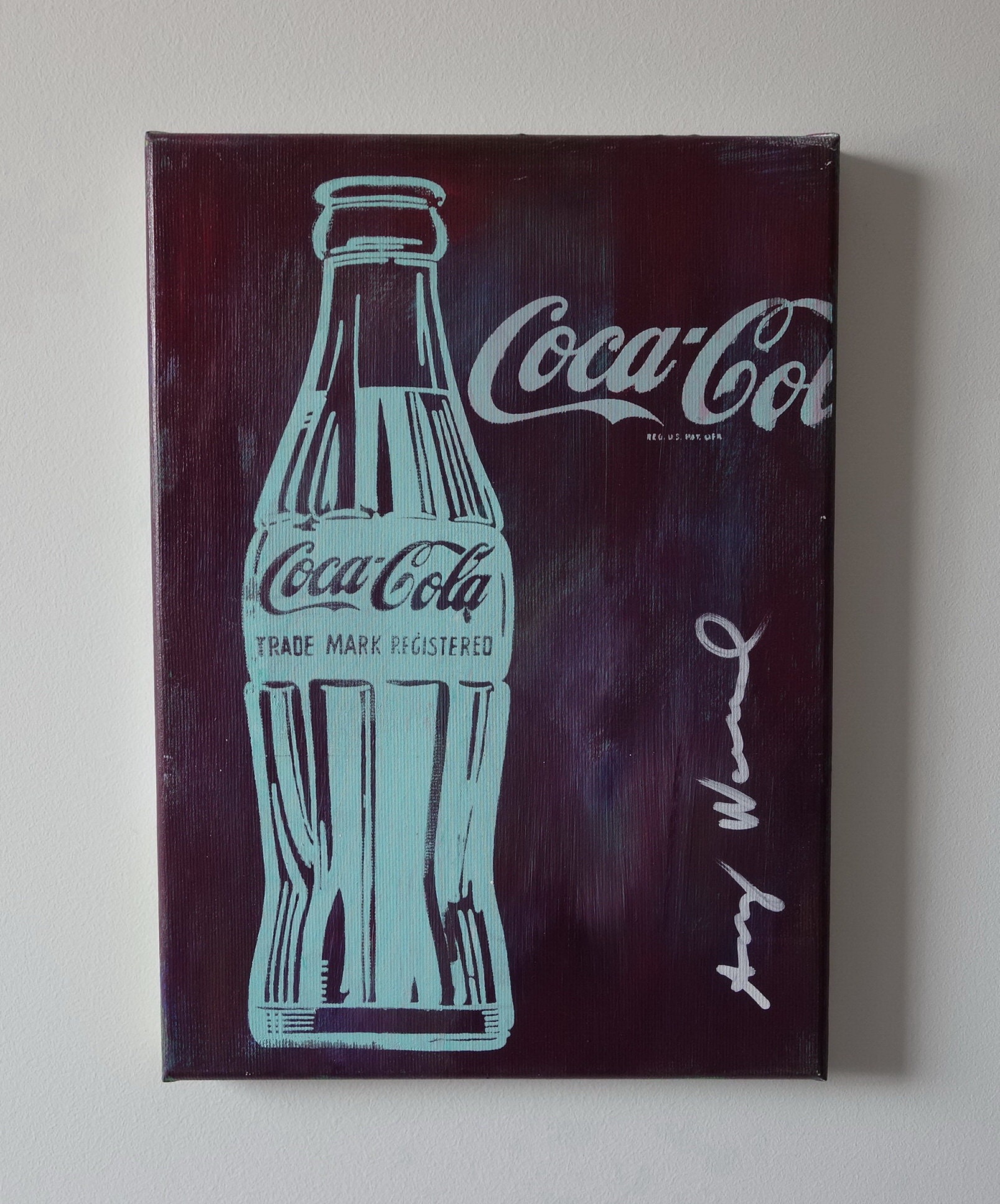 コカコーラ アートボトル ファイン ポップ アート ミクスト メディア ペインティング