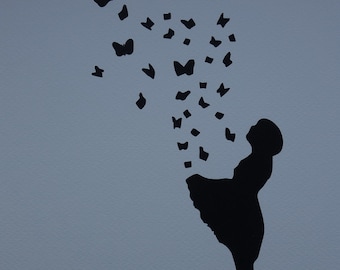 Limited edition Pop Art Graffiti Girl silkscreen serigraph, signed, stamped and numbered, Banksy