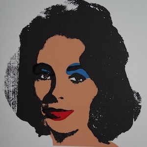 Fine POP ART Limited edition silkscreen serigraph - Elizabeth Taylor, Warhol, signed, stamped and numbered