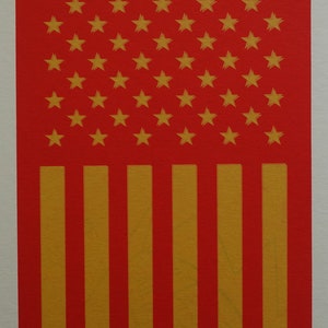 Fine POP ART Limited edition silkscreen serigraph - Flag, signed, stamped and numbered