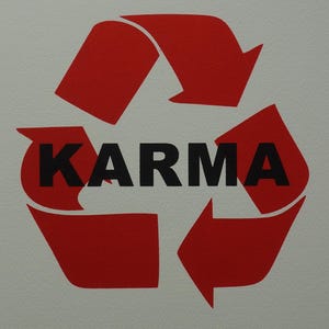 Limited edition Pop Art Graffiti Karma silkscreen serigraph, signed, stamped and numbered, Banksy